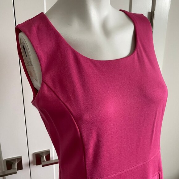 Brooks Brothers Sleeveless Scoop Neck A-Line/Full Lined Midi Dress Pink Size 8 - Picture 16 of 16